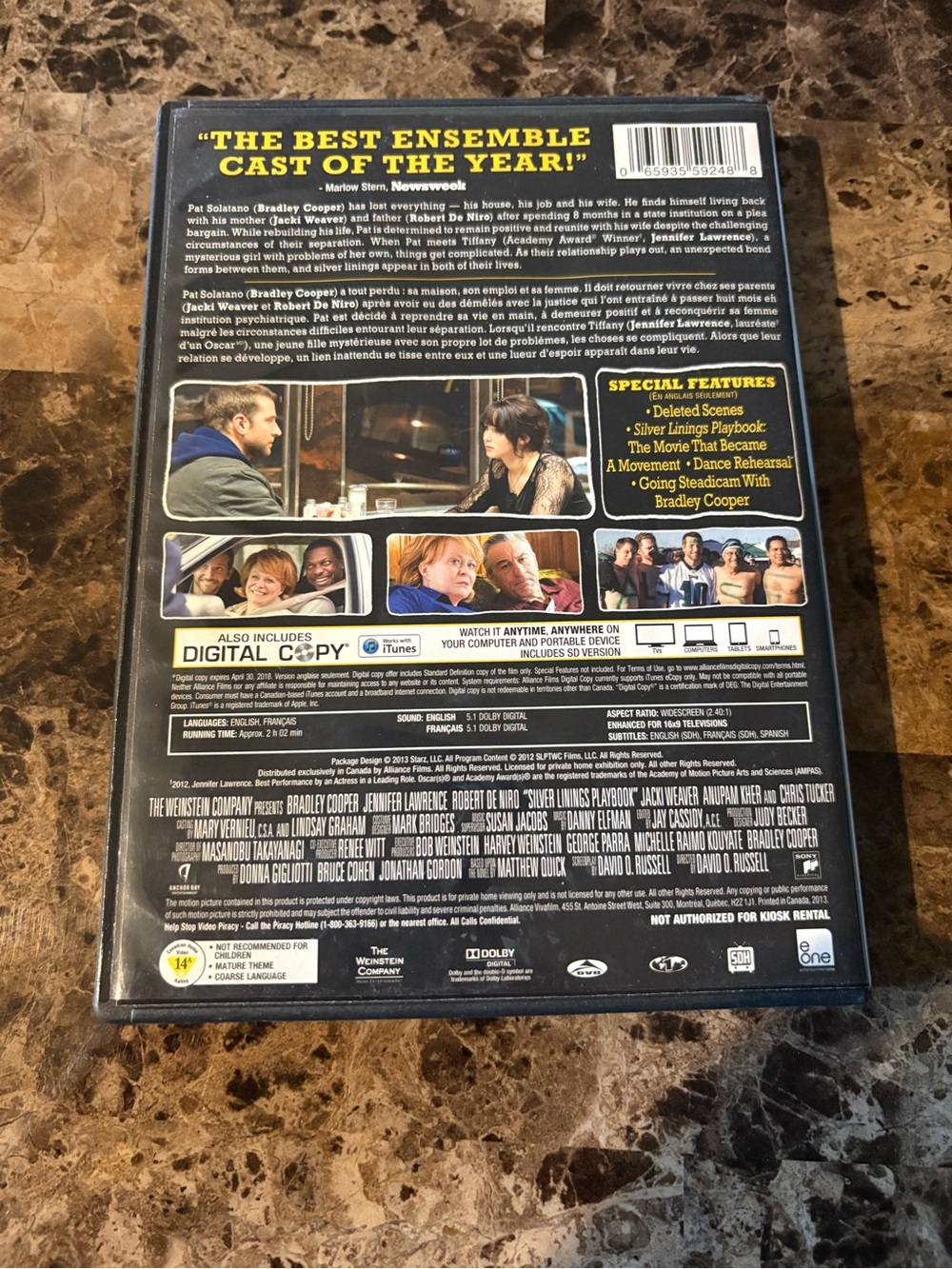🎬DVD’s 8 for $25 Silver Linings Playbook DVD - Picture 2 of 3
